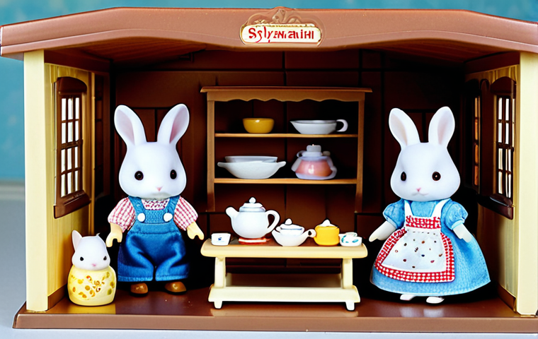 **
"A cozy scene of Sylvanian Families figures, including a Choco Rabbit family, inside a detailed, miniature house. The figures are fully clothed in modest, colorful outfits. The setting evokes childhood memories and imaginative play. Safe for work, appropriate content, perfect anatomy, natural proportions, well-formed hands, professional, family-friendly, soft lighting, high quality."
**