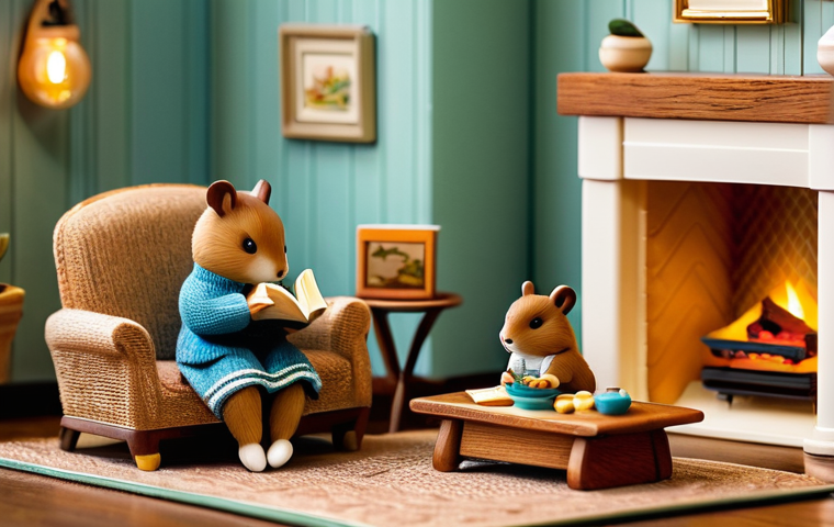 실바니안 가족을 이용한 창작 스토리 - **Prompt 2: Bustling Sylvanian Grand Department Store Celebration**
    "A vibrant and bustling scen...