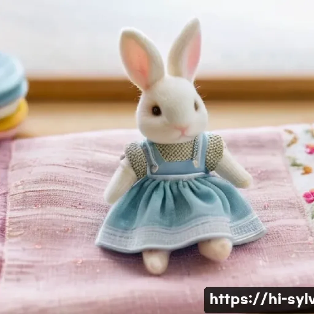실바니안 가족 DIY 의상 만들기 - **Prompt 1: A Cozy Crafting Session for Sylvanian Outfits**
"A heartwarming scene of miniature f...