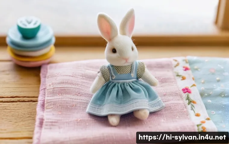 실바니안 가족 DIY 의상 만들기 - **Prompt 1: A Cozy Crafting Session for Sylvanian Outfits**
    "A heartwarming scene of miniature f...